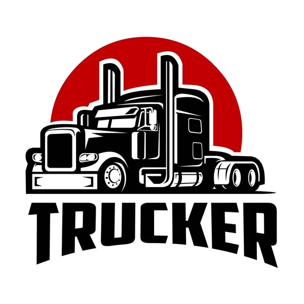 Trucker Vector Image Trucker Tshirt Design Inspiration — Stock Vector