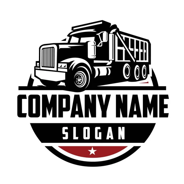 Kamyon şirketi logosu dökümü kamyonu deviren kamyon.