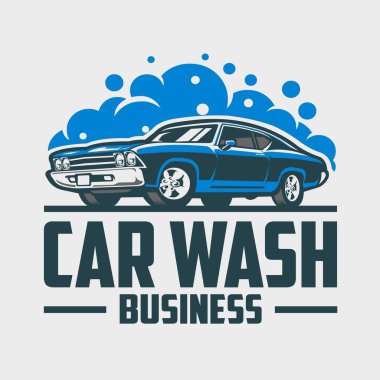 Car wash business ready made logo vector clipart