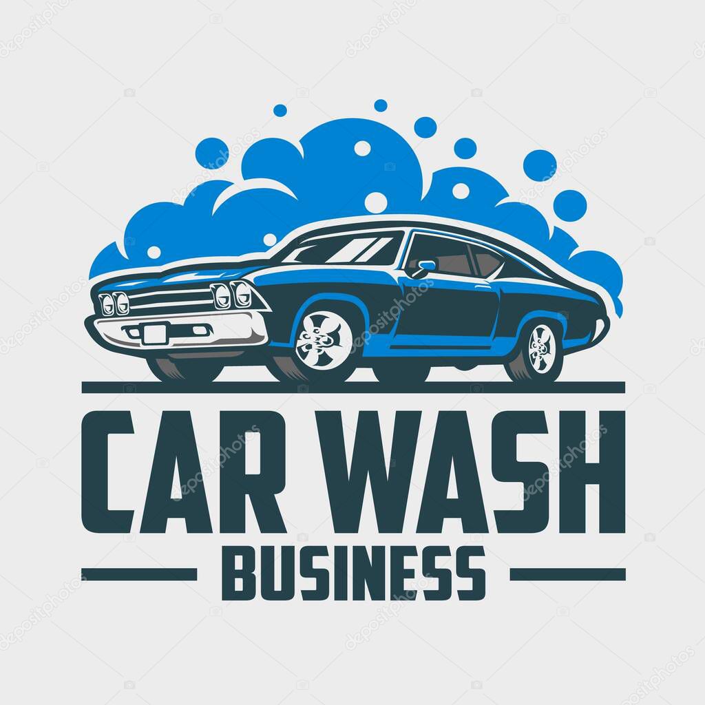 Car wash business ready made logo vector