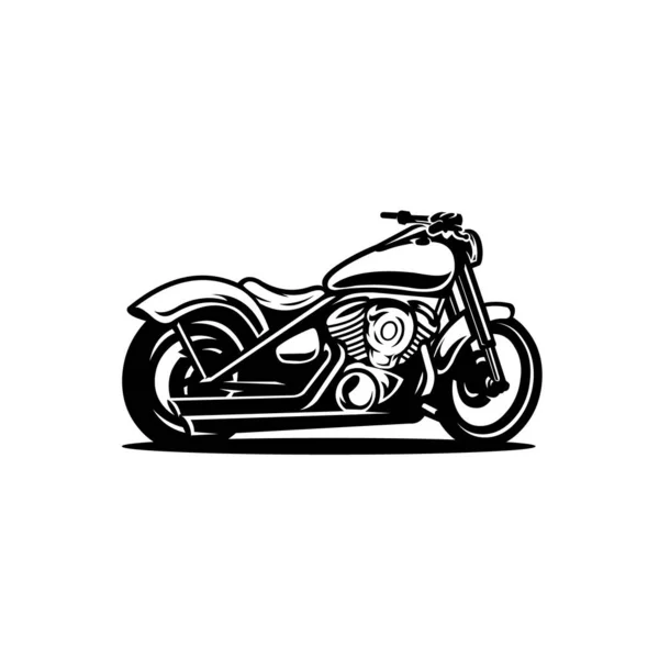 Силуэт Вектора Мотоцикла Мотоцикла Изолированная Иллюстрация — стоковый вектор
