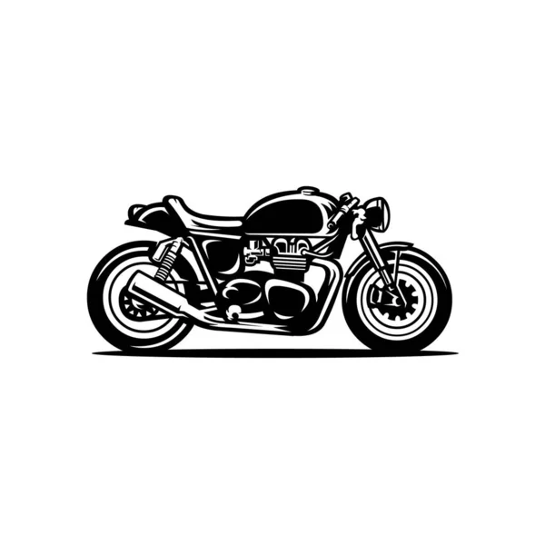 Cafe Racer Motor Bike Vector Isolated — Stock Vector