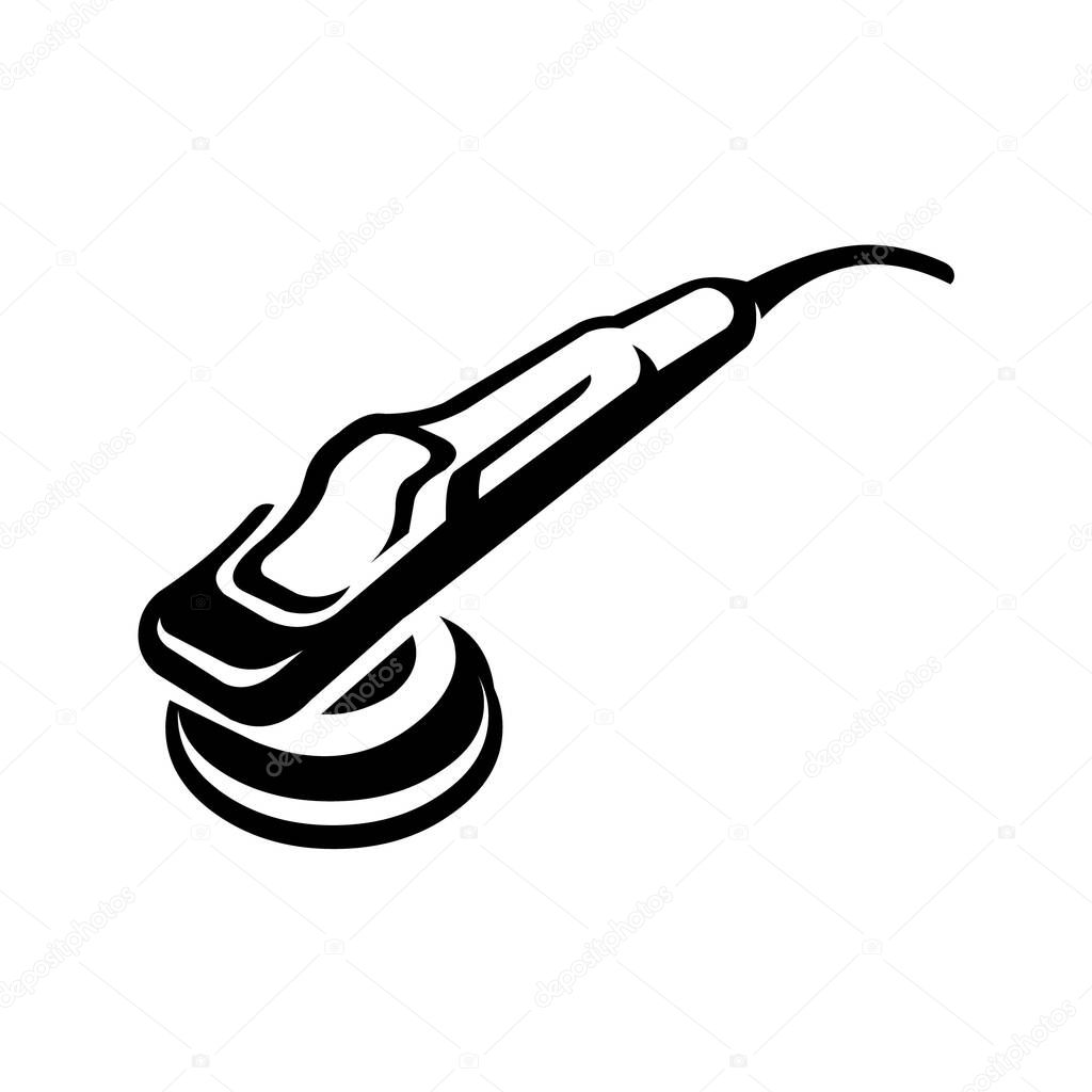 Car detailer vector. Car polisher vector icon isolated