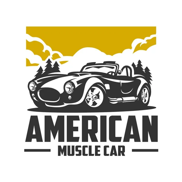 American Muscle Car Cobra Vector Graphic Design Isolated — Stock Vector