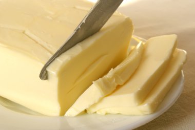 Butter, butter knife, cutting butter, butter greasing, knife clipart