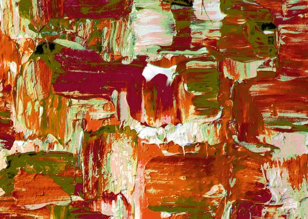 Fondo Colorido Pintura Abstracta Sobre Lienzo Pinceladas Acrílicas — Foto de Stock