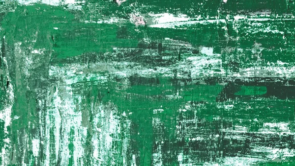 Abstracto Fondo Blanco Verde Pintura Acrílica — Foto de Stock