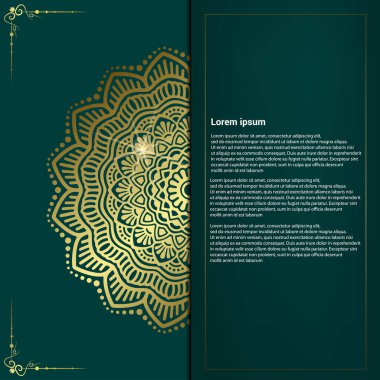 Lüks dekoratif mandala arkaplan Arap İslami doğu modeli premium vektörü