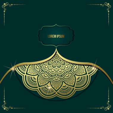 Lüks dekoratif mandala arkaplan Arap İslami doğu modeli premium vektörü