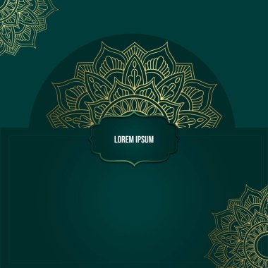 Lüks dekoratif mandala arkaplan Arap İslami doğu modeli premium vektörü