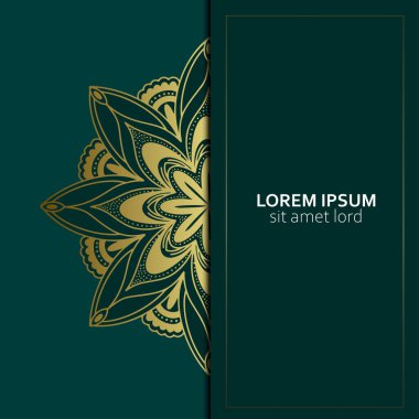 Lüks dekoratif mandala arkaplan Arap İslami doğu modeli premium vektörü