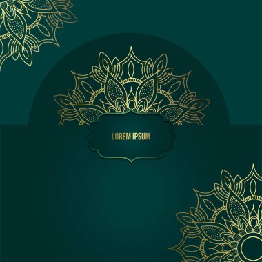 Lüks dekoratif mandala arkaplan Arap İslami doğu modeli premium vektörü