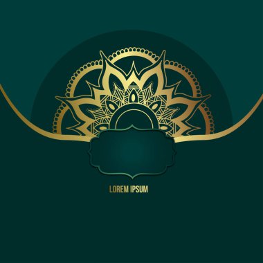 Lüks dekoratif mandala arkaplan Arap İslami doğu modeli premium vektörü