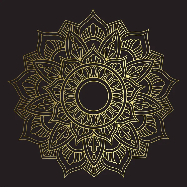 Lüks altın mandala düğün davetiyesi için dekoratif arka plan, mandala tarzı premium vektör içeren kitap kapağı