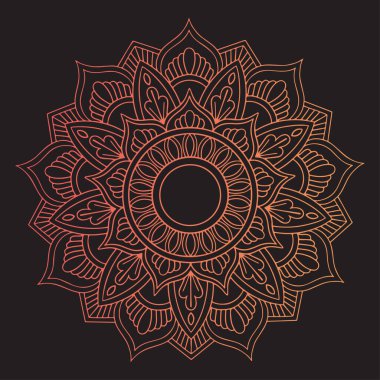 Sayfa dekorasyon kartları, kitap, logolar için el çizimi zendogru mandala ögesi