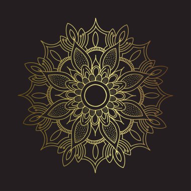 Sayfa dekorasyon kartları, kitap, logolar için el çizimi zendogru mandala ögesi