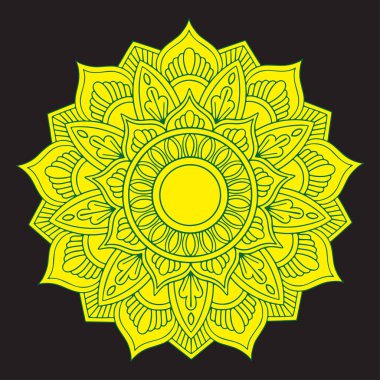 Sayfa dekorasyon kartları, kitap, logolar için el çizimi zendogru mandala ögesi