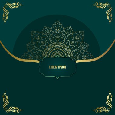 Lüks dekoratif mandala arkaplan Arap İslami doğu modeli premium vektörü