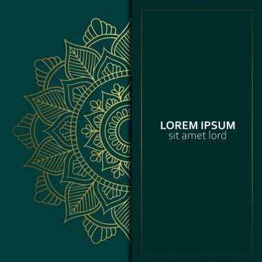 Lüks dekoratif mandala arkaplan Arap İslami doğu modeli premium vektörü