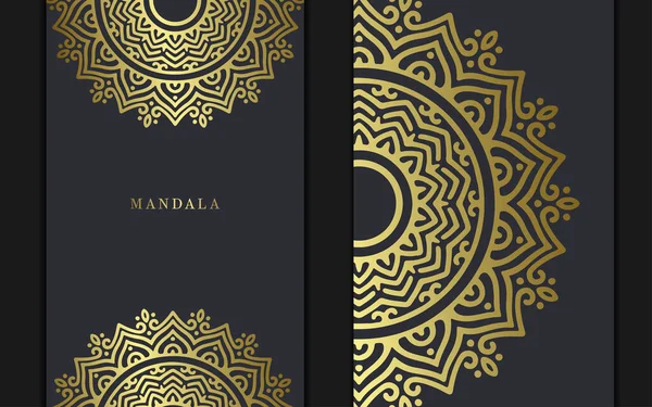 Modelo Mandala Com Elementos Elegantes Clássicos Ótimo Para Convite Folheto —  Vetores de Stock