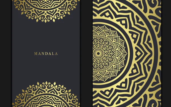 Plantilla Mandala Con Elementos Elegantes Clásicos Ideal Para Invitación Volante — Archivo Imágenes Vectoriales