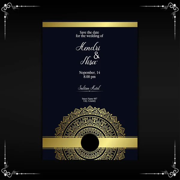 Mandala Template Elegant Classic Elements Great Invitation Flyer Menu Brochure — Stock Vector