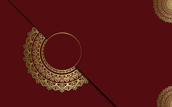 Luxus Gold Mandala Verzierten Hintergrund Für Hochzeitseinladung Bucheinband Mit Mandala — Stockvektor