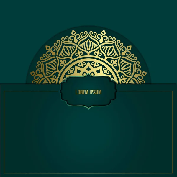 色彩艳丽的装饰式曼陀罗背景 带有阿拉伯伊斯兰式东方风格的高档矢量 — 图库矢量图片