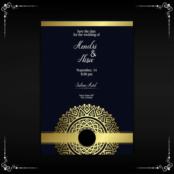 Mandala Template Elegant Classic Elements Great Invitation Flyer Menu Brochure — Stock Vector