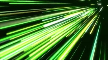 Yeşil ışık çizgiler. Soyut hareketli arka plan.