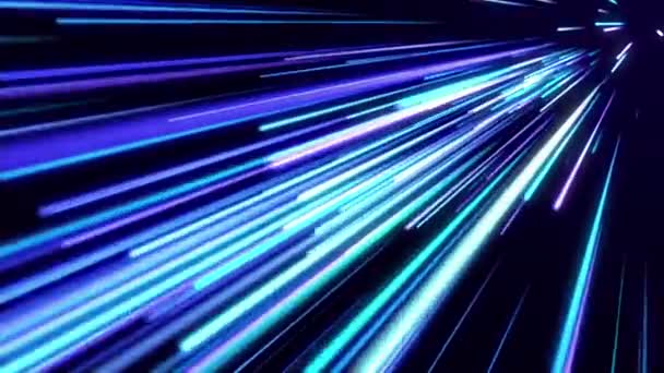 Blue light streaks. Abstract motion background. — Stock Video