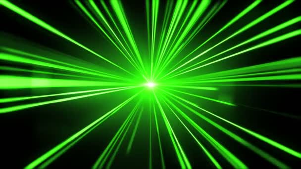 Green light streaks. Abstract motion background. — Stock Video