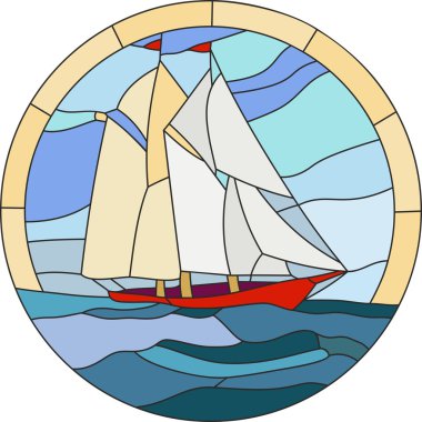 gemi vitray pencere