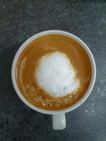 Xícara Cappuccino Pela Manhã — Fotografia de Stock