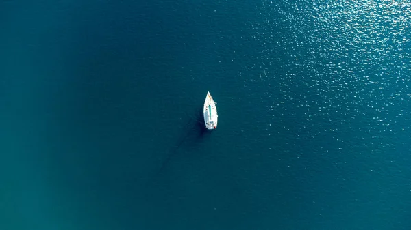 Barco Solitario Océano — Foto de Stock