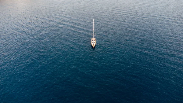 Lonely Boat Ocean — Stock Photo, Image