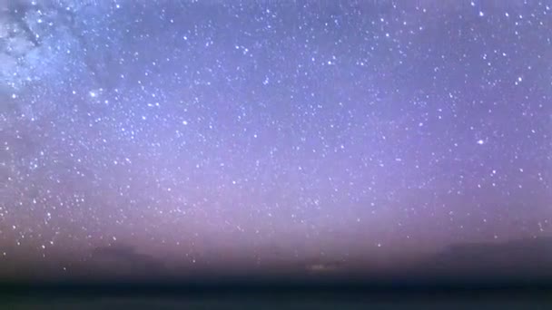 Stormar under milkyway — Stockvideo