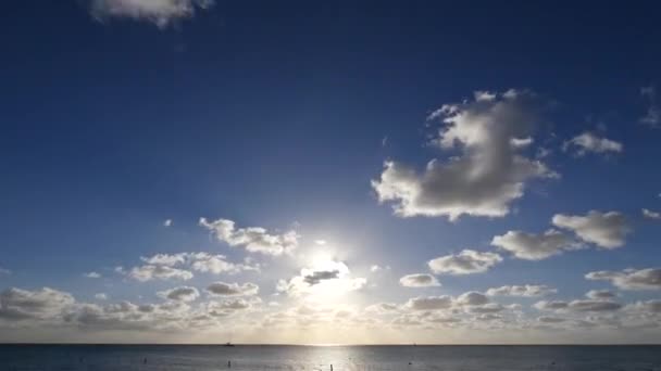 카리브해에 있는 열 대 일몰 — 비디오