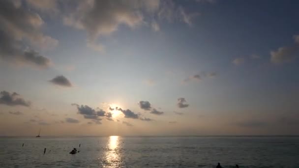 カリブ海の熱帯の夕日 — ストック動画