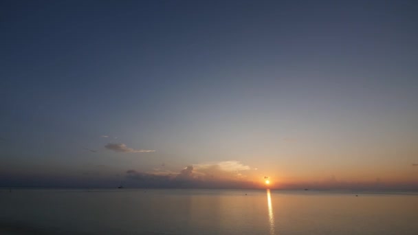 Tropical sunset in the caribbean — Stock Video