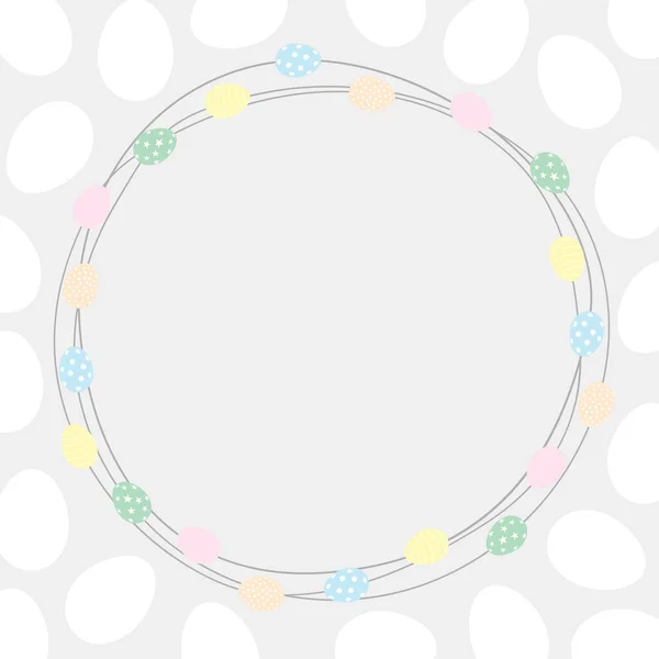 Renkli yumurta ve dallarla Paskalya çerçevesi. 