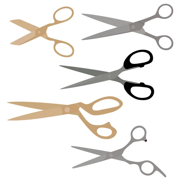 Ofis, terzi dükkanı ve kuaför salonu için beş farklı makas takımı.. 