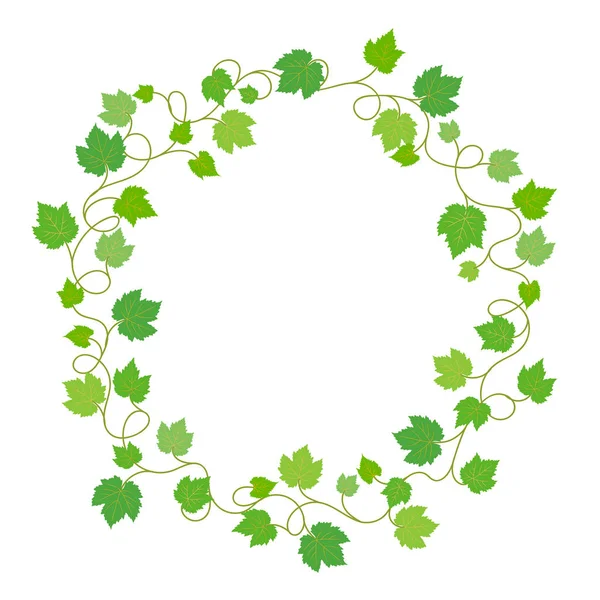 Yeşil üzüm yapraklı çiçek deseni. 