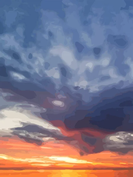 Denizden yükselen güneş bulutlu gökyüzüne. Deniz Burnu.