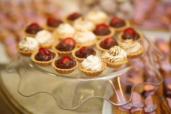 Delicious sweets on candy buffet — Stock Photo, Image