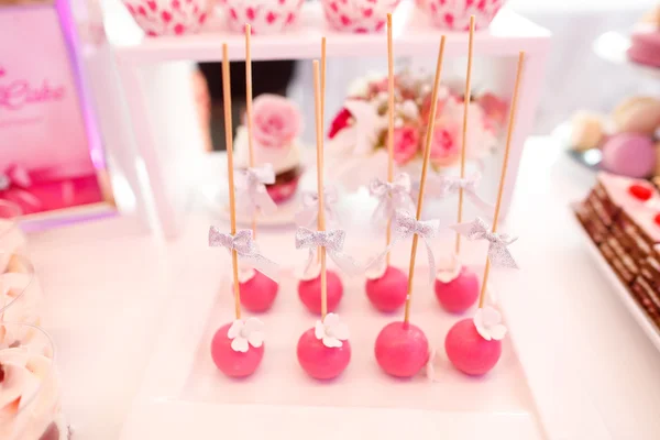 Delicious sweets on candy buffet — Stock Photo, Image