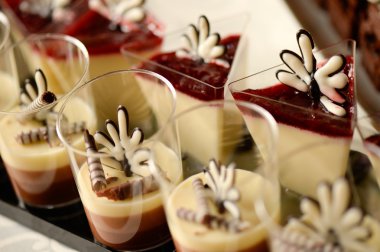 Seçici odak ile lezzetli tatlılar