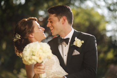 güzel gelin ve damat açık