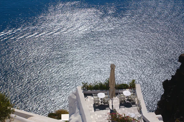 Panorama para o mar em Santorini — Fotografia de Stock