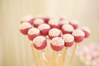 Üzerine şeker büfesi lezzetli cakepops